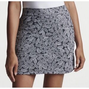 Peter Millar Skort Skirt Mini Alice Petal Hem Golf Athleisure Palm Black Small